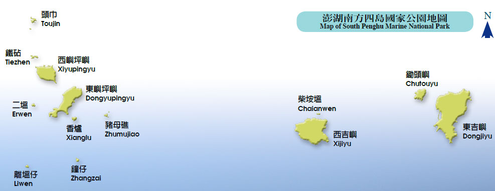 Map of South Penghu Marine National Park
