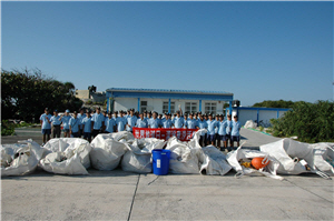 圖3:淨灘活動,全體人員合影 圖3:淨灘活動,全體人員合影